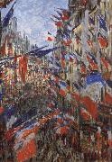 Claude Monet Rus Saint-Denis,Festivities of 30 June oil painting reproduction